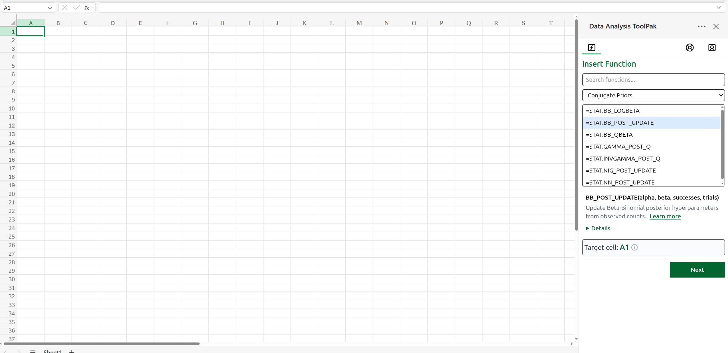 Select a function